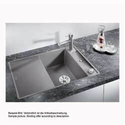 BLANCO Einbauspüle AXIA III 45 S-F Silgranit mit Holzschneidbrett, flächenbündig einbaubar, InFino, cafe