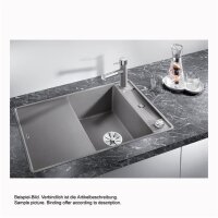 BLANCO Einbauspüle AXIA III 45 S-F Silgranit mit Holzschneidbrett, flächenbündig einbaubar, InFino, cafe