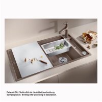 BLANCO Einbauspüle AXIA III 5 S Silgranit mit Glasschneidbrett, InFino, tartufo