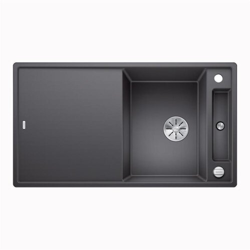 BLANCO Einbauspüle AXIA III 5 S Silgranit mit Holzschneidbrett, InFino, felsgrau