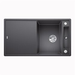 BLANCO Einbauspüle AXIA III 5 S Silgranit mit Holzschneidbrett, InFino, felsgrau
