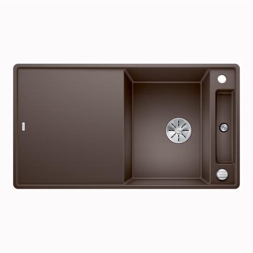 BLANCO Einbauspüle AXIA III 5 S-F Silgranit mit Glasschneidbrett, flächenbündig einbaubar, InFino, cafe