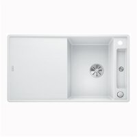 BLANCO Einbauspüle AXIA III 5 S-F Silgranit mit Glasschneidbrett, flächenbündig einbaubar, InFino, weiß