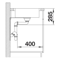 BLANCO Einbauspüle LANTOS XL 6S-IF Compact Edelstahl Bürstfinish mit Ablauffernbedienung