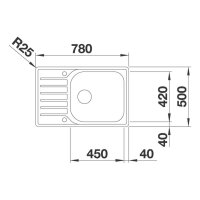 BLANCO Einbauspüle LANTOS XL 6S-IF Compact Edelstahl Bürstfinish mit Ablauffernbedienung