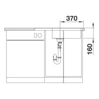 BLANCO Einbauspüle LANTOS XL 6S-IF Compact Edelstahl Bürstfinish mit Ablauffernbedienung