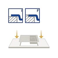 BLANCO Einbauspüle LANTOS XL 6S-IF Compact Edelstahl Bürstfinish mit Ablauffernbedienung