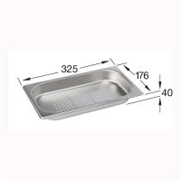 Villeroy & Boch Gastronombehälter GN 1/3-40, Bodenfläche gelocht