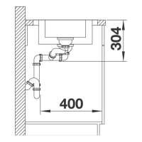 BLANCO Einbauspüle DINAS 6S Edelstahl Bürstfinish