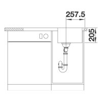 BLANCO Einbauspüle LEMIS 45 S-IF Edelstahl Bürstfinish