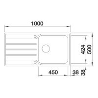 BLANCO Einbauspüle LEMIS XL 6 S-IF Edelstahl Bürstfinish