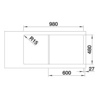 BLANCO Einbauspüle LEMIS XL 6 S-IF Edelstahl Bürstfinish
