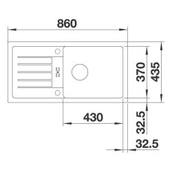 BLANCO Einbauspüle FAVUM XL 6 S Silgranit, ohne Ablauffernbedienung