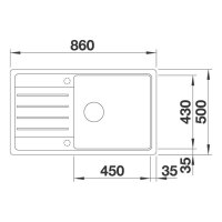 BLANCO Einbauspüle LEGRA XL 6 S Silgranit, ohne Ablauffernbedienung anthrazit