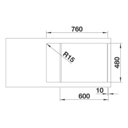 BLANCO Einbauspüle ZIA XL 6 S Compact Silgranit