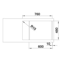 BLANCO Einbauspüle ZIA XL 6 S Compact Silgranit
