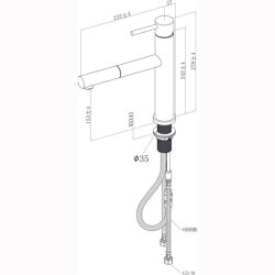 Villeroy & Boch Küchenarmatur Como Shower Sky Edelstahl massiv