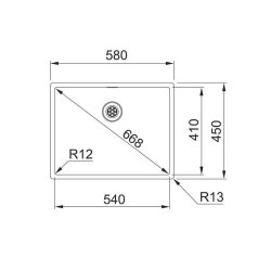 Franke Einbauspüle Franke Box BXX 210/110-54 Edelstahl Handbetätigung