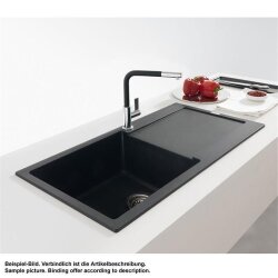 Franke Einbauspüle Maris MRG 611-97 XL Fragranit+ Onyx, Excenterbetätigung (Druckknopf)