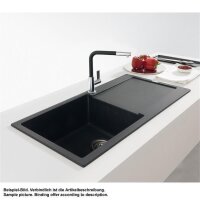 Franke Einbauspüle Maris MRG 611-97 XL Fragranit+ Onyx, Excenterbetätigung (Druckknopf)