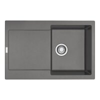 Franke Einbauspüle Maris MRG 611-78 Fragranit+ Steingrau, Excenterbetätigung (Druckknopf)