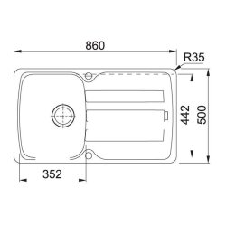 Franke Einbauspüle Antea AZG 611-86 Fragranit+