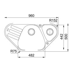 Franke Einbauspüle Antea AZG 661-96 E Fragranit+ Steingrau