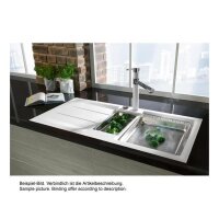 Systemceram Einbauspüle KeraDomo Genea 87 F flächenbündig einbaubar Excenterbetätigung Nigra