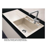 Systemceram Einbauspüle KeraDomo Bela 100 F flächenbündig einbaubar Becken links