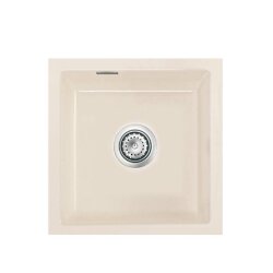 Systemceram Einbauspüle KeraDomo Mera 46 F/o flächenbündig einbaubar Handbetätigung Magnolie