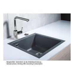 Systemceram Einbauspüle KeraDomo Mera 46 F/o flächenbündig einbaubar Handbetätigung Titan