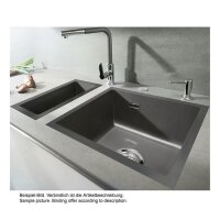 Systemceram Einbauspüle KeraDomo Mera 57 F/o flächenbündig einbaubar Excenterbetätigung Fango