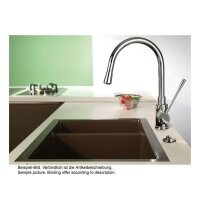 Systemceram Einbauspüle KeraDomo Mera 60 F/o flächenbündig einbaubar Excenterbetätigung Nigra