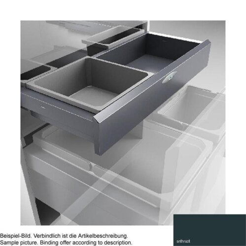 Naber Cox Base-Board® 600, Abfallsammler für Frontauszüge, anthrazit