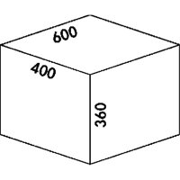Naber Cox® Base 360 S/600-4, Abfallsammler für Frontauszüge