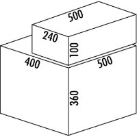 Naber Cox® Base 360 S/500-2 mit Base-Board, Abfallsammler für Frontauszüge