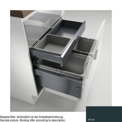 Naber Cox® Base 360 S/600-3 mit Base-Board, Abfallsammler für Frontauszüge, anthrazit, ohne Biodeckel