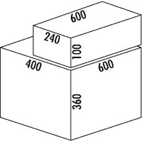 Naber Cox® Base 360 S/600-4 mit Base-Board, Abfallsammler für Frontauszüge