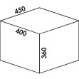 Naber Cox® Box 360 S/450-3, Abfallsammler für vorhandene Auszüge