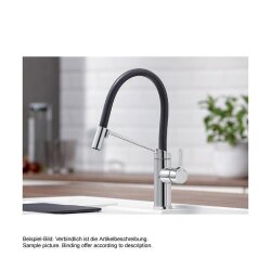 BLANCO Küchenarmatur VIU-S | Einhebelmischer | Flexauslauf farbig, Chrom | Hochdruck