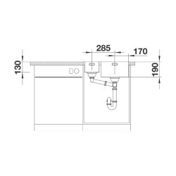 BLANCO Einbaubecken ANDANO 340/180-IF/A Edelstahl Seidenglanz mit InFino Ablaufsystem