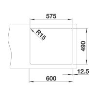 BLANCO Einbaubecken ANDANO 340/180-IF/A Edelstahl Seidenglanz mit InFino Ablaufsystem