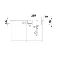BLANCO Einbaubecken ANDANO 340/180-IF/A Edelstahl Seidenglanz mit InFino Ablaufsystem