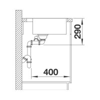 BLANCO Einbaubecken ANDANO 340/180-IF/A Edelstahl Seidenglanz mit InFino Ablaufsystem