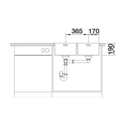 BLANCO Einbaubecken ANDANO 340/340-IF/A Edelstahl Seidenglanz mit InFino Ablaufsystem