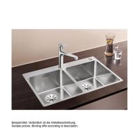 BLANCO Einbaubecken ANDANO 340/340-IF/A Edelstahl Seidenglanz mit InFino Ablaufsystem