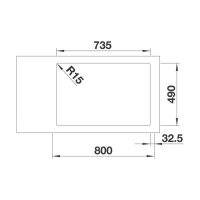 BLANCO Einbaubecken ANDANO 340/340-IF/A Edelstahl Seidenglanz mit InFino Ablaufsystem