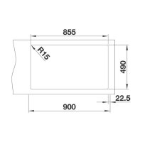 BLANCO Einbaubecken ANDANO 400/400-IF/A Edelstahl Seidenglanz mit InFino Ablaufsystem