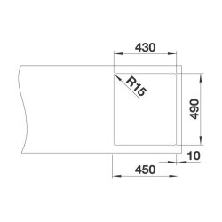 BLANCO Einbaubecken ANDANO 400-IF/A Edelstahl Seidenglanz mit InFino Ablaufsystem