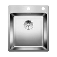 BLANCO Einbaubecken ANDANO 400-IF/A Edelstahl Seidenglanz mit InFino Ablaufsystem